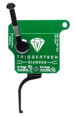 TriggerTech Diamond Two-Stage Flat Clean Trigger for Remington 700, 0.50-2.80 lb. Draw, Right, Green w/Black Parts, Aluminum