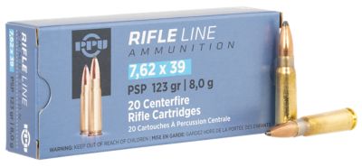 TR&Z Metric Rifle Line 7.62X39mm 123-Grain Pointed Soft Point Rifle Ammunition, 20 Rounds