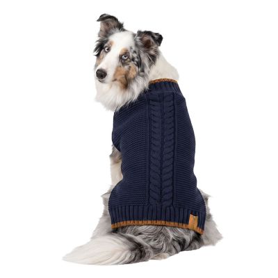 Tractor Supply Cable-Knit Dog Sweater, Navy