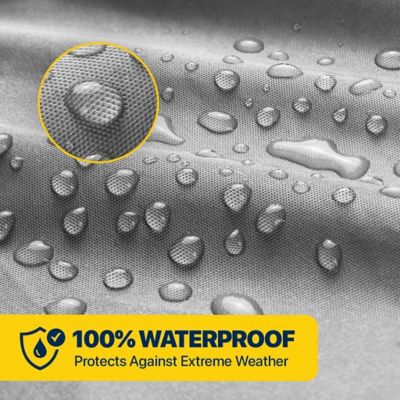 Image showing  All Weather Waterproof Motorcycle Cover with Night Reflective, 92 L x 42 W x 49 H in.