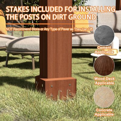 Image showing  14 x 12ft. Wooden Patio Pergola Outdoor Garden Gazebo