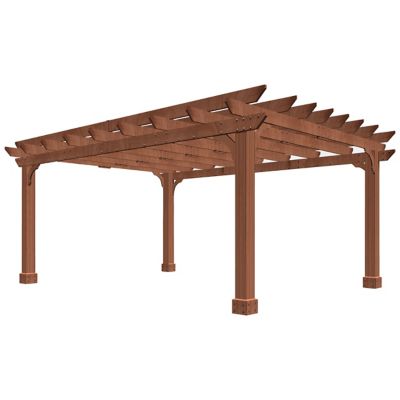 Image showing 6 th Veikous 14 x 12ft. Wooden Patio Pergola Outdoor Garden Gazebo