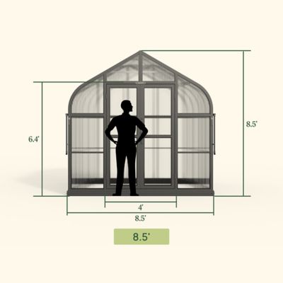 Image showing 9 th Vego Garden Vego Pacific Greenhouse, 8.5 x 8.5ft.