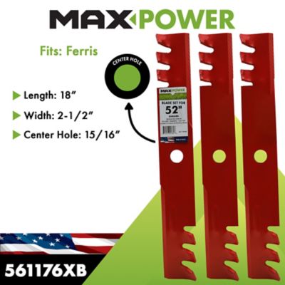 Image showing  52 in. 3-Blade Mulching Set for Exmark Mowers Replaces 103-6397