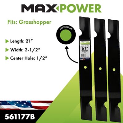 Image showing  61 in. 3-Blade Set for Grasshopper Mowers Replaces 320245