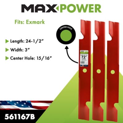 Image showing  72 in. 3-Blade Set for Exmark Mowers Replaces 103-6404, 103-6404-S