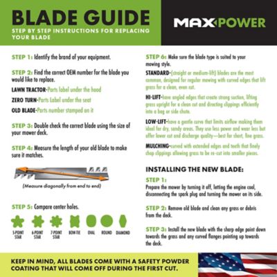 Image showing 4 th MaxPower 72 in. 3-Blade Set for Bad Boy, Husqvarna, and Scag Mowers Replaces 038-7220-00, 340-190, 105476