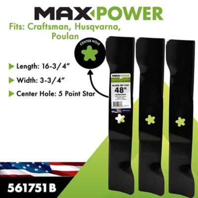 Image showing  48 in. 3-Blade Set for Husqvarna Mowers Replaces 588811002