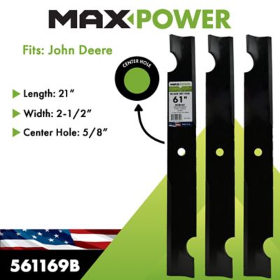 Image showing  61 in. 3-Blade Set for Bobcat Mowers Replaces 42180B, 15208425, 5020842