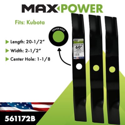 Image showing  60 in. 3-Blade Set for Kubota Replaces K5647-34340, K5668-34350, K5647-34330