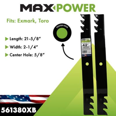 Image showing  42 in. 2-Blade Mulching Set for Exmark and Toro Mowers Replaces 131-3939, 106-2247-03