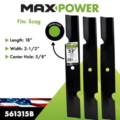 Image showing  52 in. 3-Blade Set for Scag Mowers Replaces 482878