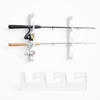 TRAPSKI Fishing Rod Holder Rack Organizers 3 Slot Wall or Ceiling or Boat Mounted Fishing Rod Rack Stackable Storage
