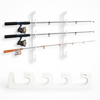 TRAPSKI Fishing Rod Holder Rack Organizers 4 Slot Wall or Ceiling or Boat Mounted Fishing Rod Rack Stackable Storage