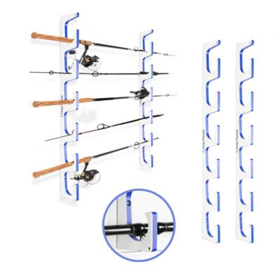 TRAPSKI Premium Fishing Rod Holder Rack Organizers 6 Slot Wall or Ceiling or Boat Mounted Fishing Rod Rack Stackable Storage