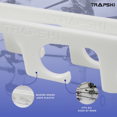 Image showing  Fishing Rod Holder Rack Organizers 6 Slot Wall or Ceiling or Boat Mounted Fishing Rod Rack Stackable Storage