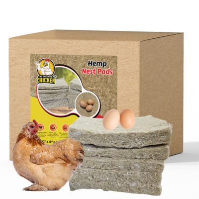 My Favorite Chicken Hemp Fiber Thick Nesting Pads for Chickens, 12 x 12in., 10 pk.