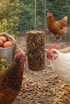 Image showing  Peck Away Grub, Hanging Chicken Treat