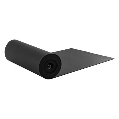 Image showing  48 x 120in. Black Rubber Utility Mat, Slip-Resistant, 0.24 in. Thick for Garages, Gyms, Workshops, Stalls and More