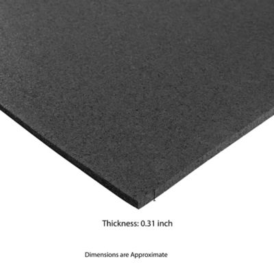 Image showing  48 x 600in. Black Rubber Utility Mat, Slip-Resistant, 0.31 in. Thick for Garages, Gyms, Workshops, Stalls and More