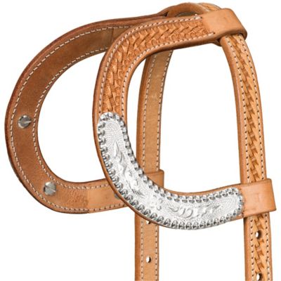 Image showing 2 th Tough1 Double Ear Headstall with Berry Edge