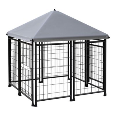 Image showing  3 x 3 x 3 ft Grey Pet Gazebo