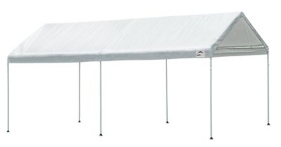 Image showing 1 th ShelterLogic 10 x 20 x 10 ft White 6 Leg AG Canopy