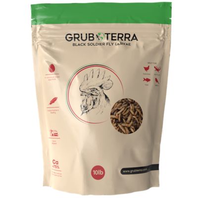 GrubTerra Black Soldier Fly Larvae for Chickens - Dried BSFL Poultry Treat