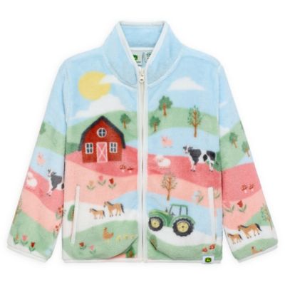 John Deere Tg Farm Scene 1/2 Zip