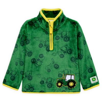 John Deere Toddler Boys' Tractor Plush Half Zip Pullover