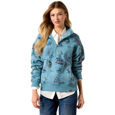 Ariat Women's Painted 1/2 Zip Sweatshirt