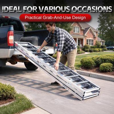 Image showing  84 x 55in. Trifold Aluminum Ramp 1,500 lb. Capacity