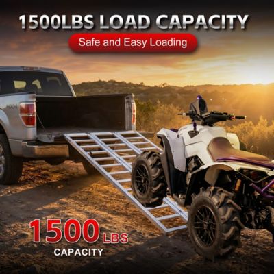 Image showing  84 x 55in. Trifold Aluminum Ramp 1,500 lb. Capacity