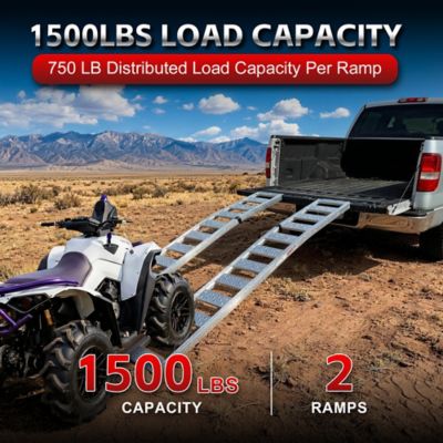 Image showing  90 x 12in. Arched Aluminum Ramp 1,500 lb. Capacity