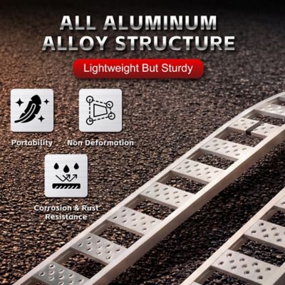 Image showing  90 x 12in. Arched Aluminum Ramp 1,500 lb. Capacity
