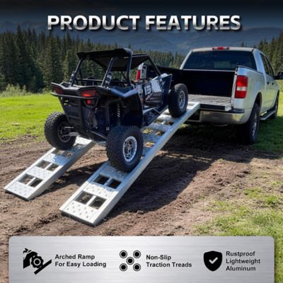 Image showing  90 x 12in. Arched Aluminum Ramp 3,000 lb. Capacity
