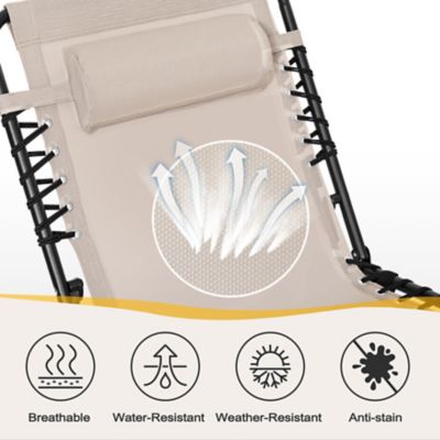 Image showing  Patio 5-Position Adjustable Lounge Chair Folding Tanning Chair