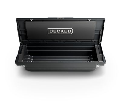 DECKED Truck Tool Box, Black, Includes Two D-Ring Cargo Tie Downs and Two Tool Tray Pads