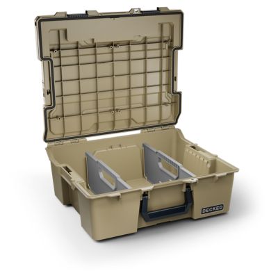 DECKED Halfrack 32, D-Co Case, Includes One D-Co Tray, Tan with Black Latches