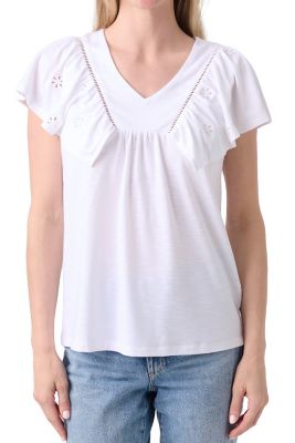 Vintage Threads Women's Short Sleeve Flutter Slub Tee