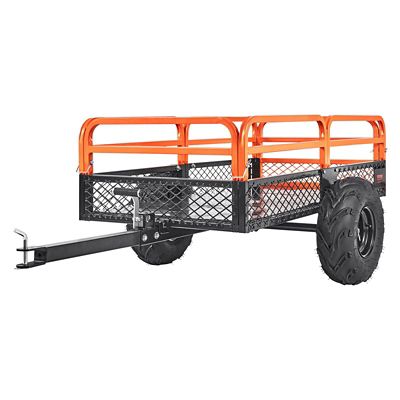 Trustmade ATV Dump Trailer 1500lbs 15cu ft Steel Tow-Behind Cart Removable Sides 2 Tire