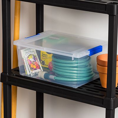 Image showing  12 qt. Clear Plastic Storage Bins with Lids, Latching Totes, 4 pk.
