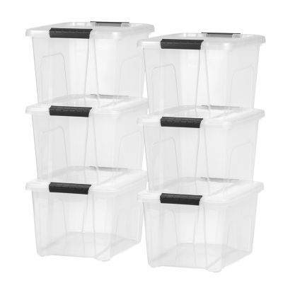 IRIS USA 20 qt. Buckled Storage Container, 6 pk.