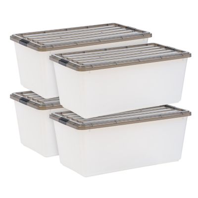 IRIS USA 90 qt. Plastic Storage Bin, 4 pk.