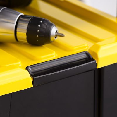 Image showing 5 th IRIS USA 11 Gal. Black Plastic Storage Bin with Lid, 4 pk.