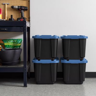 Image showing 2 th IRIS USA 11 gal. Heavy Duty Plastic Storage Bin, 4 pk.