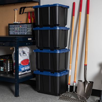 Image showing 3 th IRIS USA 11 gal. Heavy Duty Plastic Storage Bin, 4 pk.