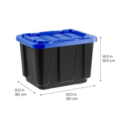 Image showing 5 th IRIS USA 11 gal. Heavy Duty Plastic Storage Bin, 4 pk.