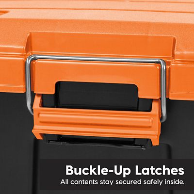 Image showing  20 Gal. Black Plastic Storage Container with Lid, 2 pk.