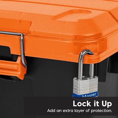 Image showing  20 Gal. Black Plastic Storage Container with Lid, 2 pk.